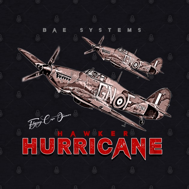 BAE Systems Hawker Hurricane Vintage Fighter Aircraft by aeroloversclothing